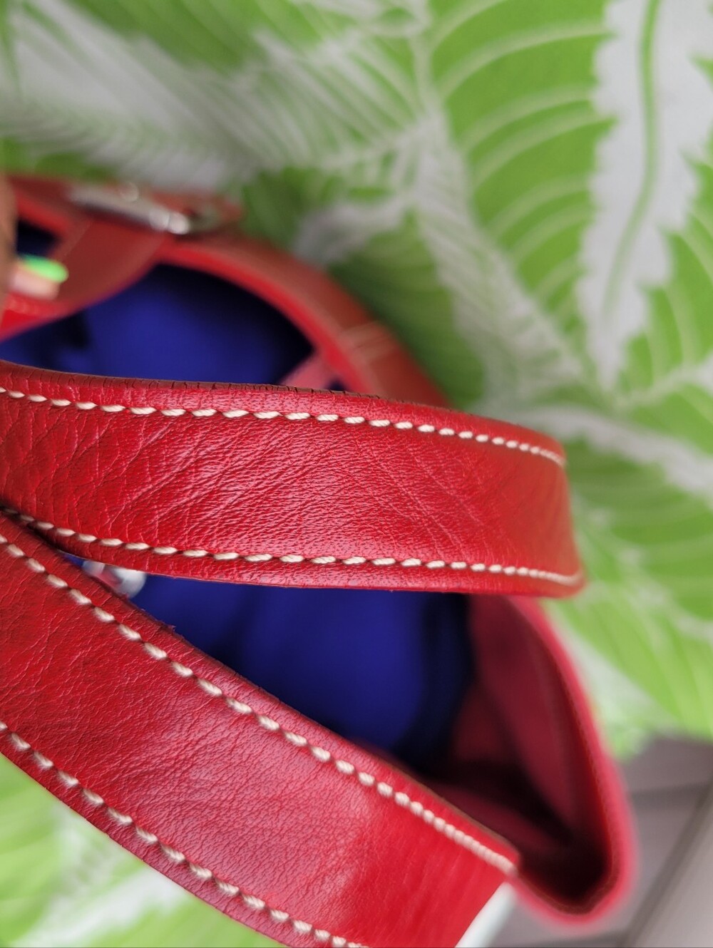 Vintage Coach Hampton Red Leather Shopper Tote Bag with Buckle Straps - Picture 11 of 11